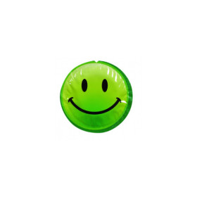 Préservatif lubrifié en latex smiley x 1 couleur aléatoire 54mm 